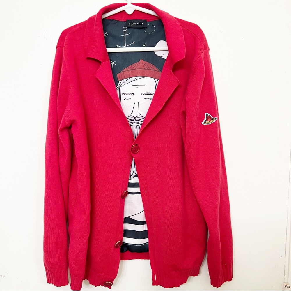 Charming MonnaLisa Girls Red Long Sleeve Top Size :12